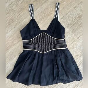 NWOT Catherine Malandrino Silk Baby Doll Top